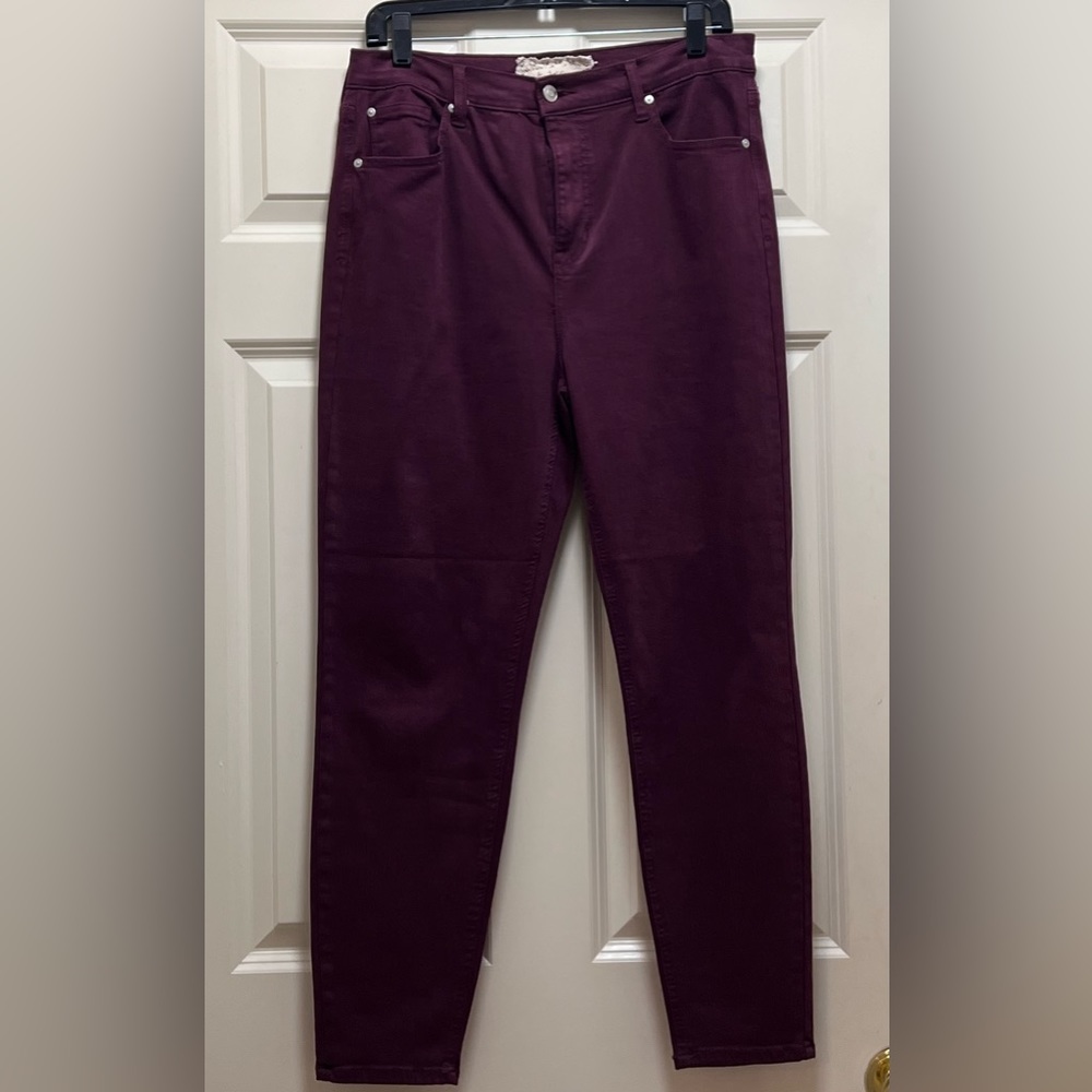 NWOT Altar’d State Maroon High Waisted Skinny Jeans, Size 31/13